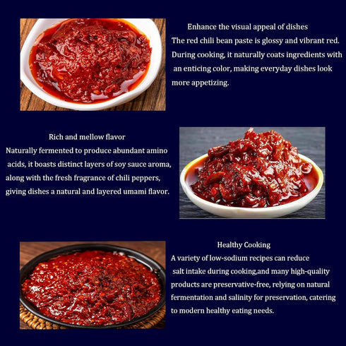 TOEISUXA (red1kilogram) Doubanjiang - Traditional Craftsmanship Fermented, No Coloring/Preservatives, Healthy Seasoning