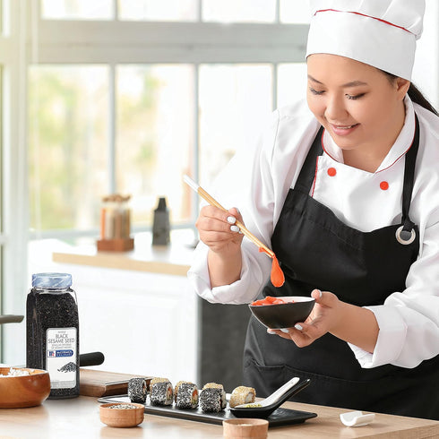 18 oz 18 McCormick Culinary Whole Black Sesame Seeds, - One Ounce Container of Black Sesame Seeds, Perfect