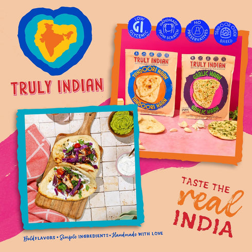 12 OZ TRULY INDIAN, Indian Food, Garlic Naan