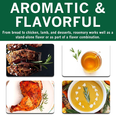 SPICES VILLAGE Rosemary Dried, Rosemary Herbs Dried, Cut & Sifted Pure Mediterranean Seasoning - Kosher, Gluten Free