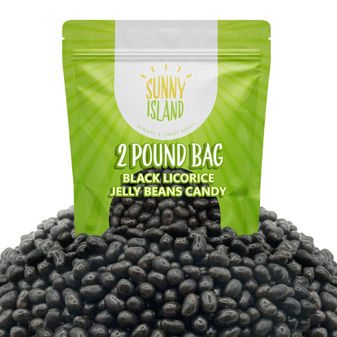 Black Licorice Jelly Beans | 2-Pound Bag | Classic Licorice Flavor |