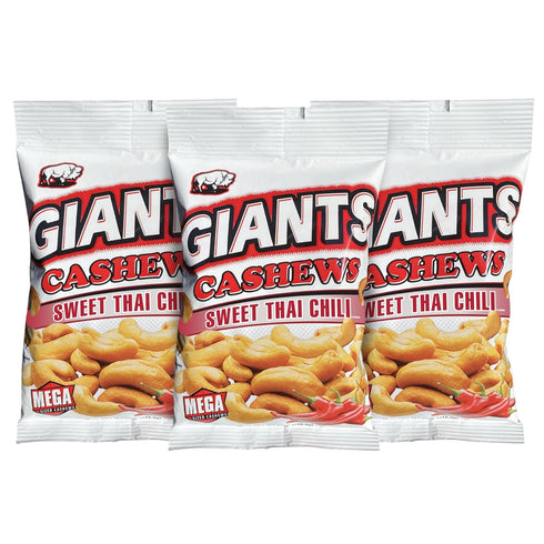 GIANTS Sweet Thai Chili Cashews - Spicy Cashews Roasted Lightly Salted, Cashews