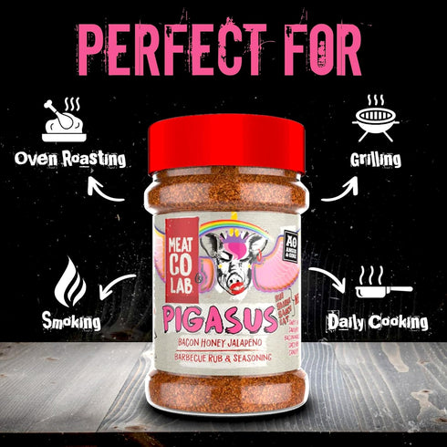 220g Angus & Oink | Pigasus Bacon Honey Jalapeo Rub | Sweet & Savoury Flavour Explosion | Perfect for Pork, Chicken
