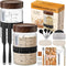 RYTOXILO Sourdough Starter Jar Kit, 34 Oz Glass Sour Dough Jars Wide