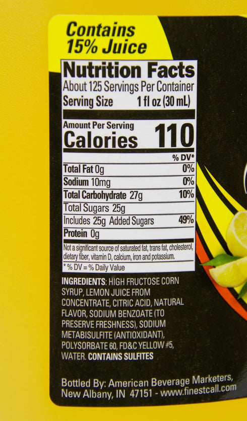 1 (128 Oz) Finest Call Premium Sweet & Sour Concentrate Drink Mix, Gallon Bottle Fl