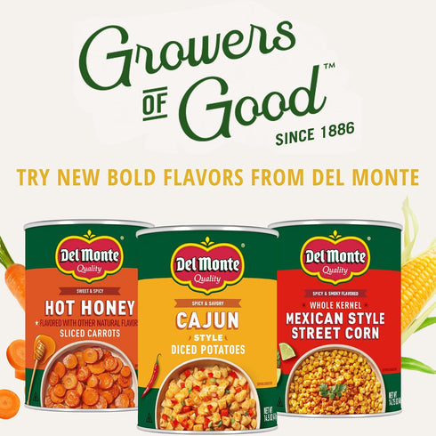 14.5 oz. Pack 12 Del Monte Cajun Style Diced Potatoes, Cans