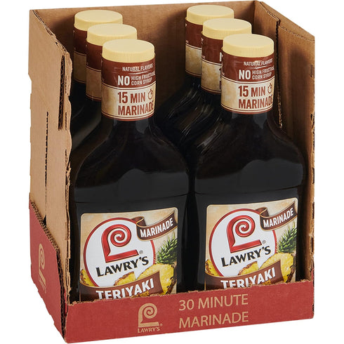 Lawry's Teriyaki Marinade with Pineapple Juice, 12 fl oz (Pack of 6)