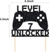 Level 7 Unlocked Cake Topper, Video Game Cake Topper for 7th Birthday Party Decoration