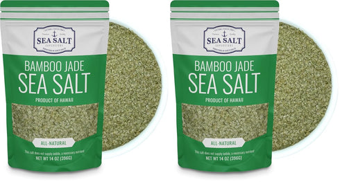 Hawaiian Bamboo Jade Sea Salt Green Fine Sea Salt Infused with Real