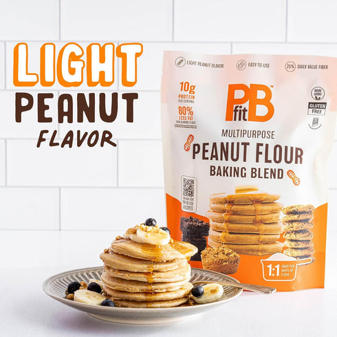 PBfit Peanut Flour Baking Blend - 24 oz, Gluten Free, Non-GMO, 10g Protein, 80% Less Fat than Almond Flour