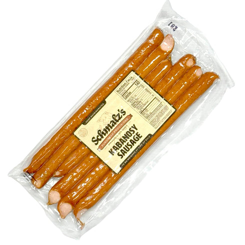 TEAMORE 1 lb, Pack 2 Schmalz Traditional Smoked Kabanosy Pork Sausage Thin, Lean, Spicy, and Firm Texture