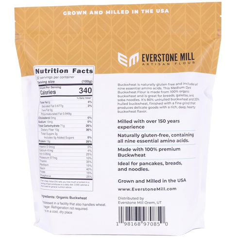 5 LBS Buckwheat Flour | | Premium Quality Organic | Medium Dark | Fine Grind