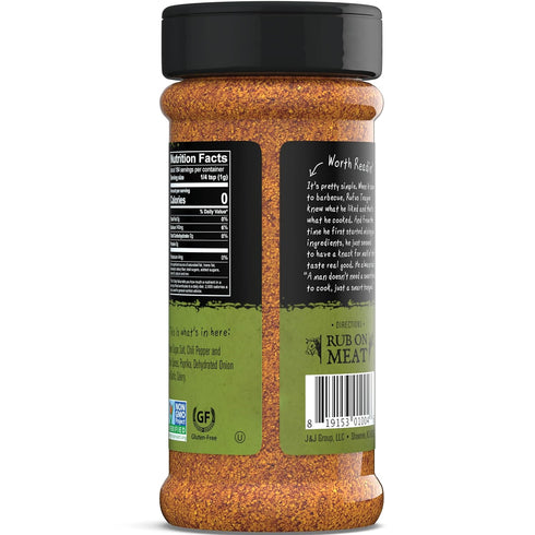 2 Pack, 6.5 oz Rufus Teague Meat Rub, Premium Barbecue Seasoning & Dry Rub for Smoking and Grilling, Award-Winning