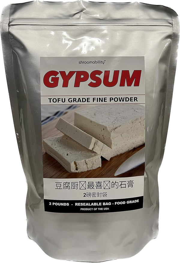 Shroomability Tofu Gypsum Powder 2 lb Coagulent For Tofu, Tofu Pudding & Tofu