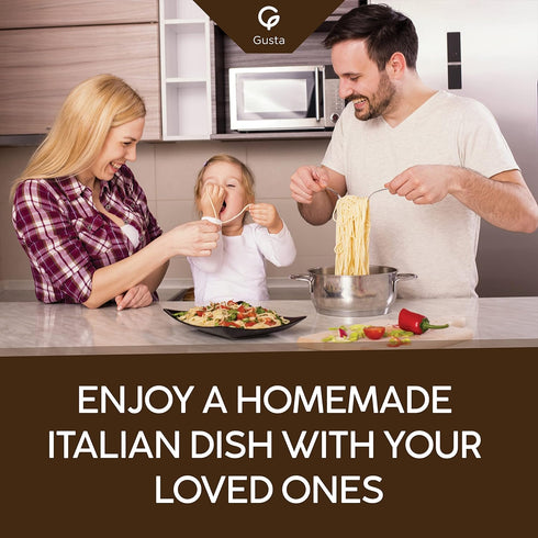 17.64oz 500g (4 Pack) Gusta Bucatini Pasta Noodles - Premium Italian Pasta from Italy - Durum Wheat Semolina Organic