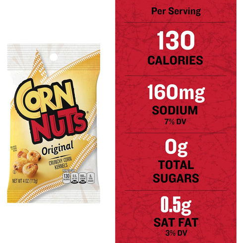 Packs 4oz. (Pack 12) CORN NUTS Original Flavored Corn Kernels, Crunchy Corn Snacks, Snack Box, Variety Food for Adults