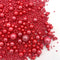 Weraru Edible Red Pearl Sugar Sprinkles, 130g/4.58oz - Baking Edible Cake Decorations for Cupcake Toppers, Celebrations