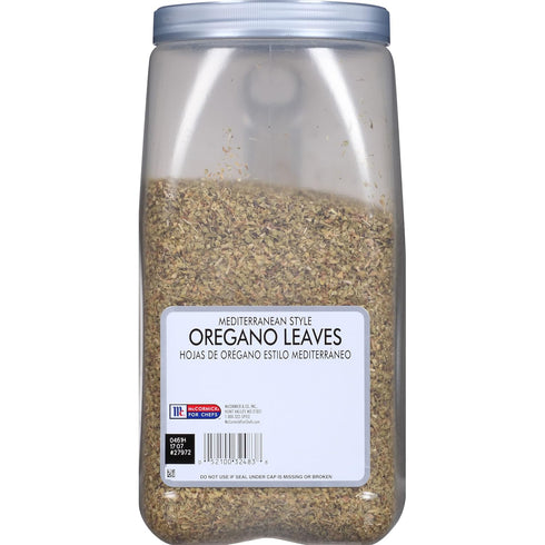 1.5 lb 1.5 McCormick Culinary Mediterranean Style Oregano Leaves, - One Pound Container of Dried Oregano Leaves, Best