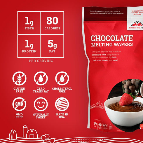 2LB (Pack 1) Hoosier Hill Farm Chocolate Melting Wafers