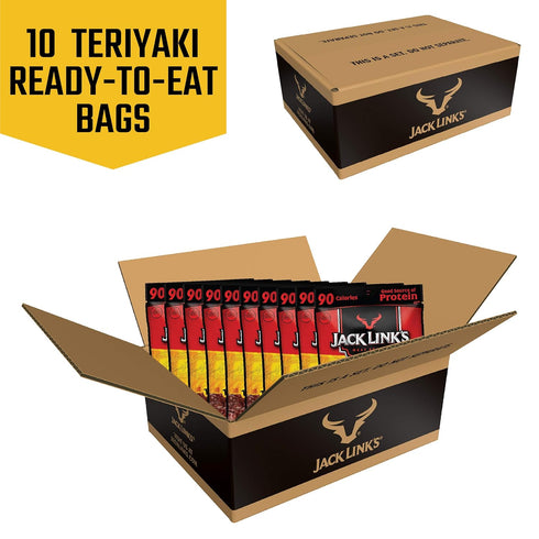 1.25 (Pack 10) Jack Link's Premium Cuts Beef Steak Tender Bites, Teriyaki, Ounce