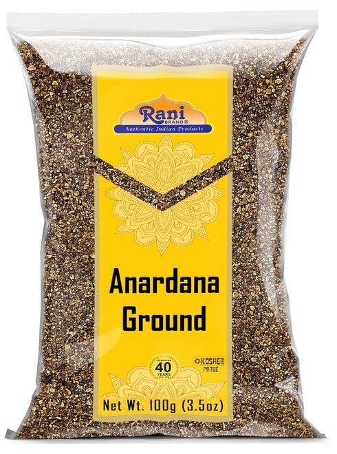 Rani Anardana (Pomegranate) Ground Indian Spice, 3.5oz (100g) - All Natural, Vegan, Gluten Friendly