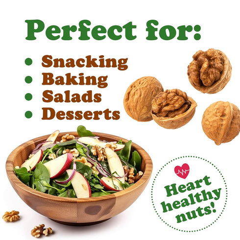 10 Omega-3s Food to Live Jumbo Walnuts in Shell, Ounces California Chandler Variety. Rich in and Antioxidants.