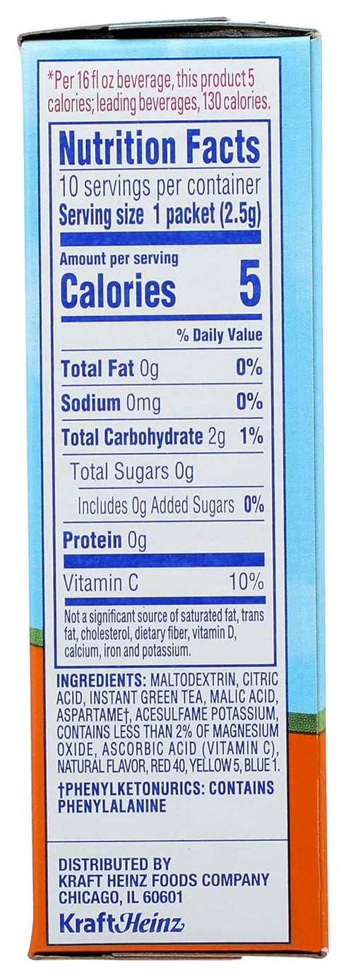 (10 Packets) Crystal Light Sugar-Free Peach Mango Drink Mix On-the-Go