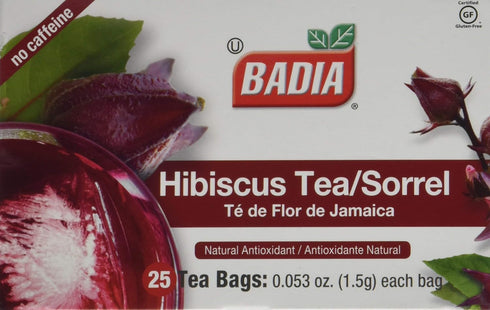 Badia Hibiscus Tea, 2 Pack, Each 25 Bags