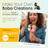 9PK Twrl Brown Sugar Boba with Straws, Chewy Boba Pearls for Bubble Tea, Desserts & Ice Cream Toppings, Plant-Based