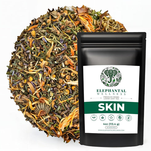 Elephantal Wellness Premium Skin Herbal Tea | Radiance & Clarity Support with Burdock, Dandelion
