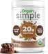 Orgain Organic Simple Vegan Protein Powder, Chocolate - 20g Plant Based Protein,