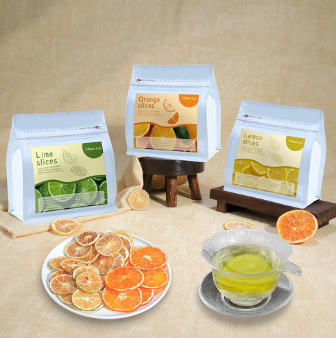 3-Pack Dried Lemon Lime Orange Slices Dehydrated Fruit Slices for Cocktails Fruit