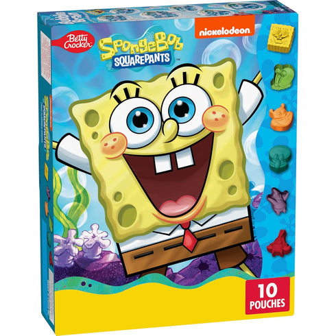 Nickelodeon SpongeBob SquarePants Fruit Flavored Snacks, Treat Pouches, Gluten Free Snack, 10