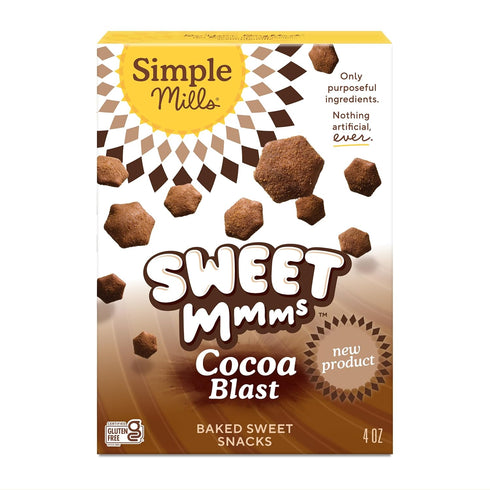 Simple Mills Sweet Mmms Cocoa Blast Bite Sized Baked Sweet Snack Gluten
