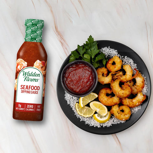 Pack 3-Pack, 12 oz Walden Farms Variety Condiment Ketchup, Original BBQ & Seafood Dipping Sauce Zero Calorie, Sugar