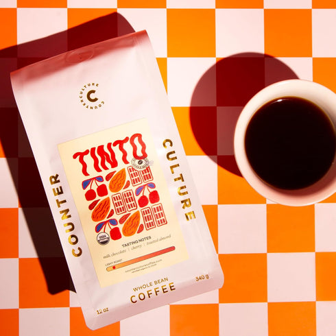 Counter 12oz Culture Whole Bean Organic Coffee (Tinto - Light Roast) Milk Chocolate & Cherry - Sustainably Sourced - B