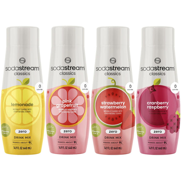SodaStream Variety Pack Drink Mixes, 0 Calories, 14.8 Fl Oz (Pack of