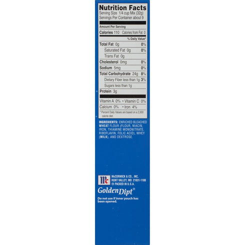10 oz (Pack 8) McCormick Golden Dipt Cracker Meal Seafood Fry Mix