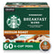 Starbucks K-Cup Coffee Pods, Medium Roast Hot or Iced Coffee, Breakfast Blend,