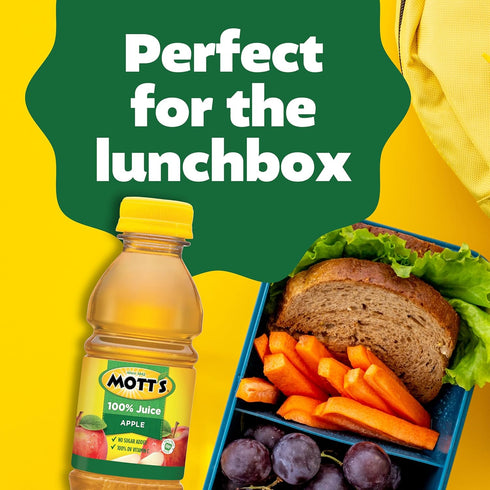100% 2 100% 8 Oz (Pack 48) Mott's Original Apple Juice, Servings Of Fruit, Fruit Juice, Gluten-free, Caffeine-free