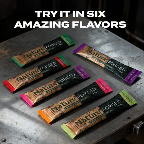 25 Packs Tiiga Nature Forged Zero Sugar Electrolyte Drink Mix - Fruit Punch Hydration Powder, Superfruit Electrolytes