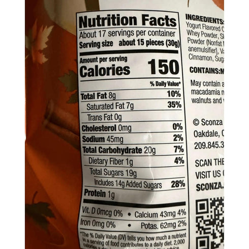 Generic 18 oz, 2 Pack, Cinnamon Apple Freeze-Dried Yogurt Bites, Nothing Artificial Snack