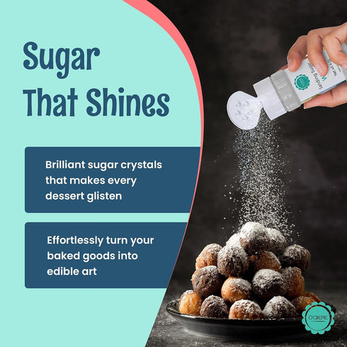 10.5 OCreme Sanding Sugar for Cookie Decorating Eye-Catching Christmas-Kit Sugar Crystals for Unique Cake Toppings