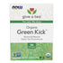 NOW Foods, Certified Organic Green Kick Tea, with Polyphenols, Premium Unbleached Tea
