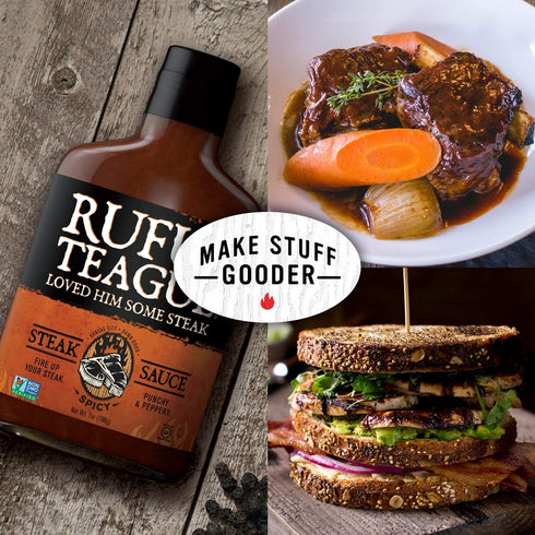 Spicy Steak Sauce - Rufus Teague - Premium - 7 oz. Bottle