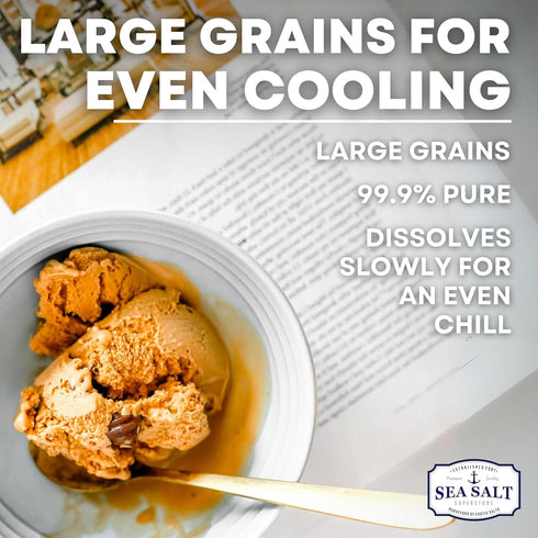 5lb Rock Salt for Ice Cream Making, Universally Compatible Coarse and Non-Iodized Salt for All Ice Cream Maker, Bag