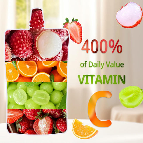 Pack, 7 10 Pack, 0 Konjac Jelly Pouch Drinkable Variety Calories, Sugar, Gluten Free, Keto, Vitamin C Healthy Fruit