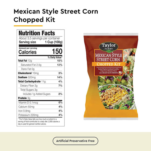 Taylor Farms 11.62oz Mexican Style Street Corn Chopped Salad Kit