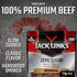 13g 100% 2.3 Oz. (Pack 8) Jack Link's Beef Jerky, Original, Zero Sugar - Flavorful Meat Snacks, Ready to Eat Protein