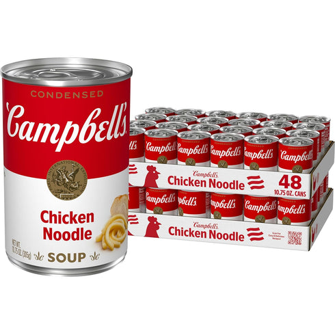 Campbells Condensed Chicken Noodle Soup, 10.75 oz Can (48 Pack)